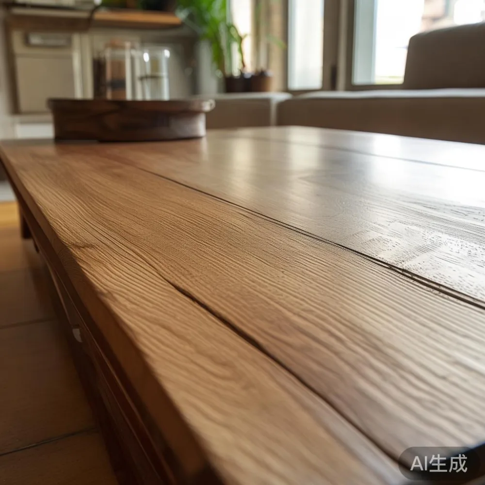 東南アジアの湿気が木製家具に与える影響と、coffee table jp の耐久性 — close-up of the grain and joinery detail, shallo