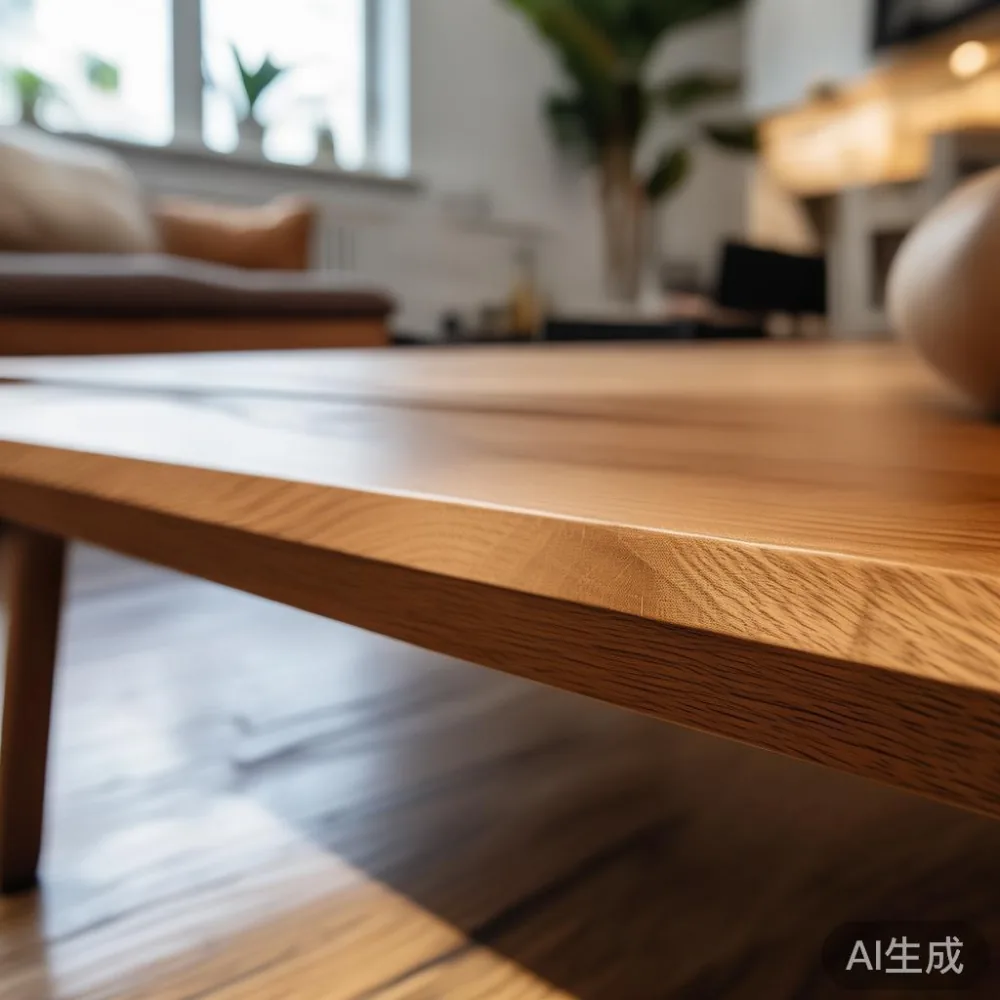 温かみのあるミニマルインテリアに家具を調和させる方法 — close-up of the grain and joinery detail, shallo