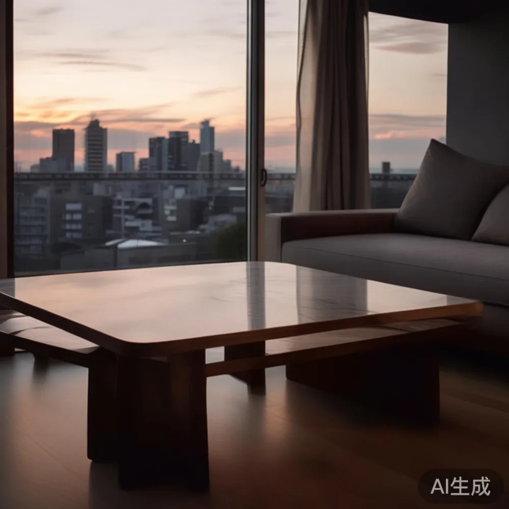warm minimal インテリアに家具を調和させる方法｜無垢材と大理石でつくる東京の暮らし — room setting at dusk with warm lamp light, film 